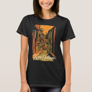 T-shirt Nouveau Orléans Bourbon Street Souvenir Quartier F