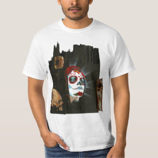 T-SHIRT NOUVEAU PAINTING DIA DE LOS MUERTOS WITH CRÂNE DE
