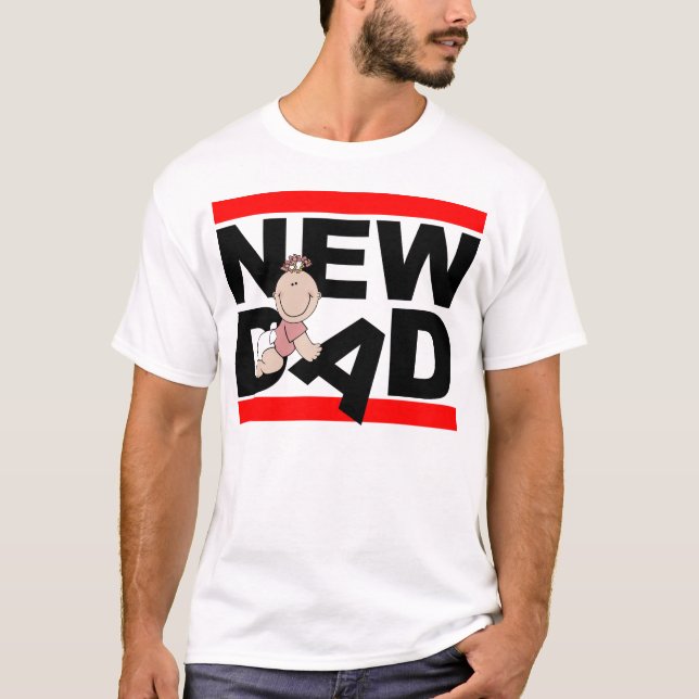 T-shirt Nouveau papa avec le nouveau bébé (Devant)