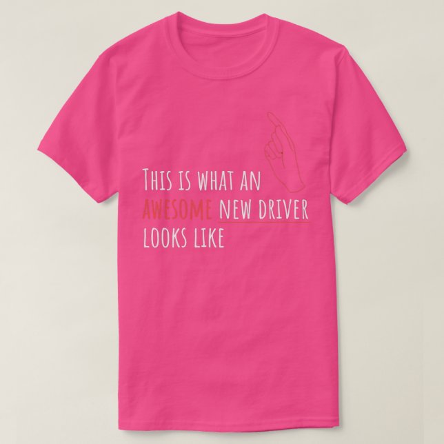 T-shirt Nouveau pilote génial (Design devant)