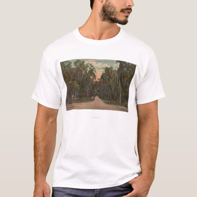 T-shirt Nouveau Smyrna, la Floride - vue de magnolia (Devant)