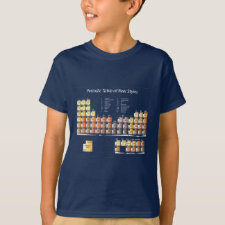 T-shirt Nouveau Tableau périodique des styles de bière