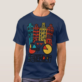 T-shirt Nouveau vélo rétro Amsterdam City Jersey