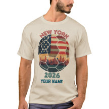 Nouveau York 2026 Football USA Drapeau Skyline Fan