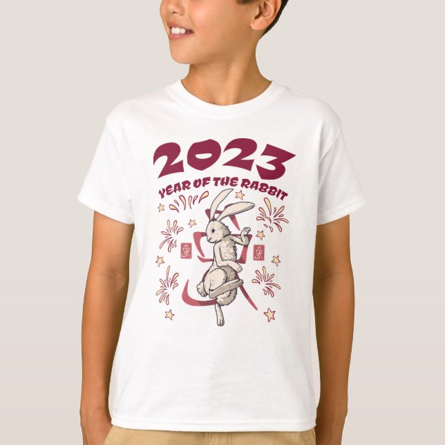 T-shirt Nouvel An chinois 2023 - Année du lapin (Devant)