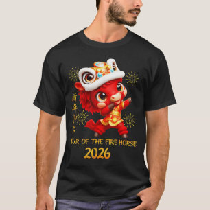 T-shirt Nouvel An Chinois du Cheval de Feu 2026 Nouvel An 