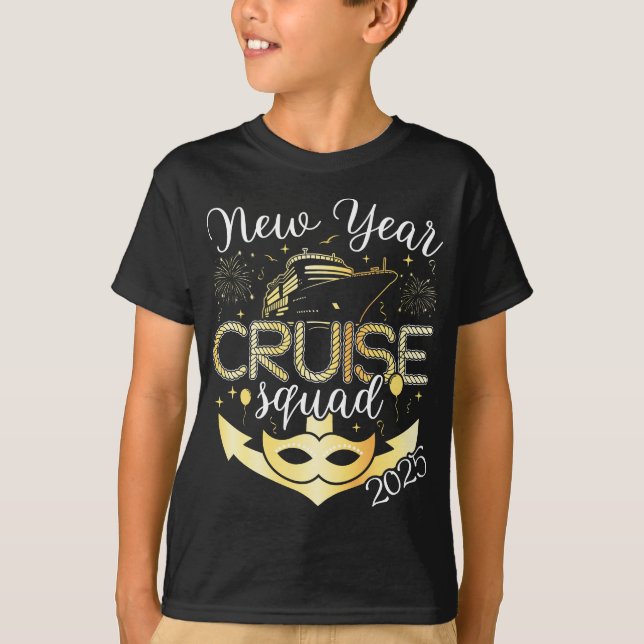 T-shirt Nouvel An Croisière Squad 2025 Boy (Devant)