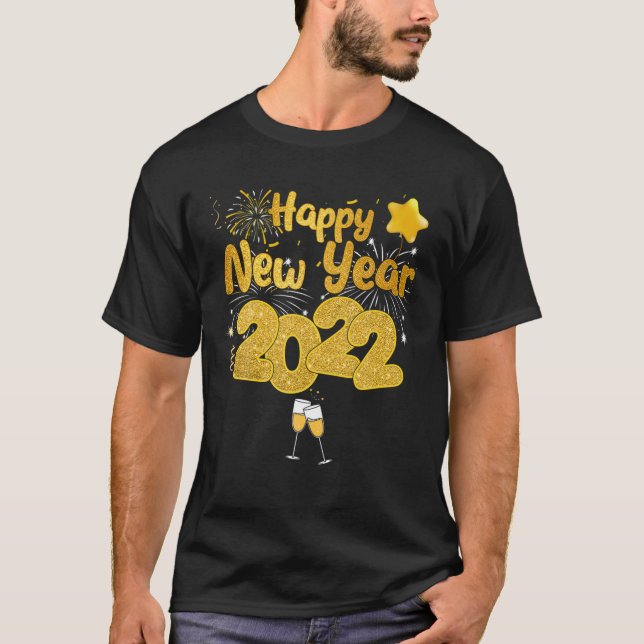 T-shirt Nouvel An Drôle Fournitures Fête de la Réveillon B (Devant)