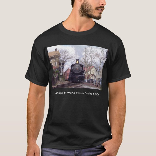 T-shirt Nouvel espoir et machine à vapeur de chemin de fer (Devant)