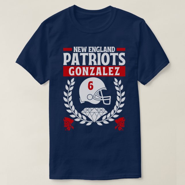 T-shirt Nouvelle Angleterre Patriots Gonzalez 6 Edition (Design devant)