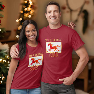 T-shirt Nouvelle Année du Cheval de Feu Chinois 2026 