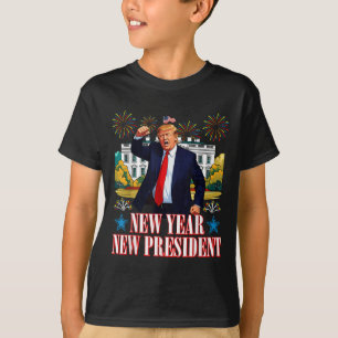 T-shirt Nouvelle Année Nouveau Président Trump 2025 Bonne 