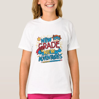 T-shirt "Nouvelle aventure".Retour à l'héroïne de l'école