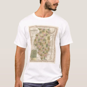 T-shirt Nouvelle carte de l'Illinois 2
