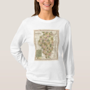 T-shirt Nouvelle carte de l'Illinois 2