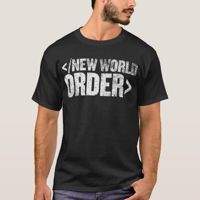 T-shirt Nouvelle chemise d'étiquette d'extrémité d'ordre (Devant)