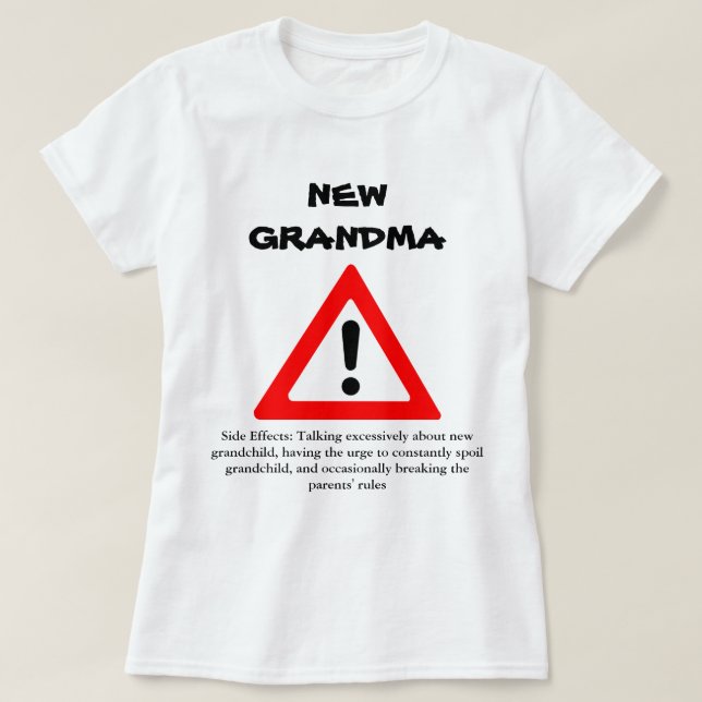 T-shirt Nouvelle chemise drôle de grand-maman (Design devant)
