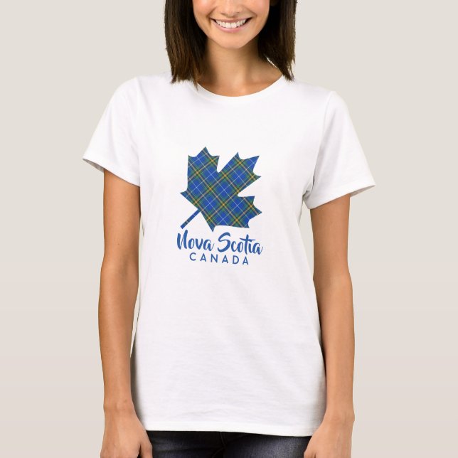 T-shirt Nouvelle-Écosse Tartan Canada Feuille d'érable per (Devant)