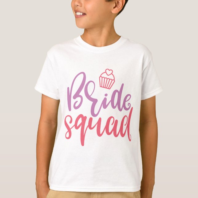 T-shirt Nouvelle mariée de l'équipe de mariées (Devant)