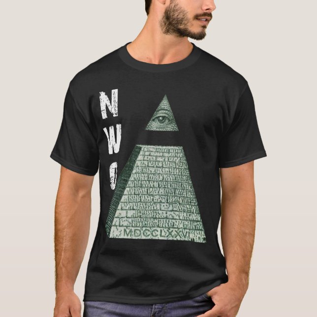 T-shirt Nouvelle pyramide d'ordre mondial (Devant)