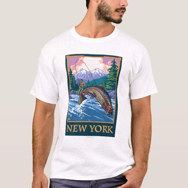 T-shirt Nouvelle scène de pêcheur de YorkAngler (Devant)