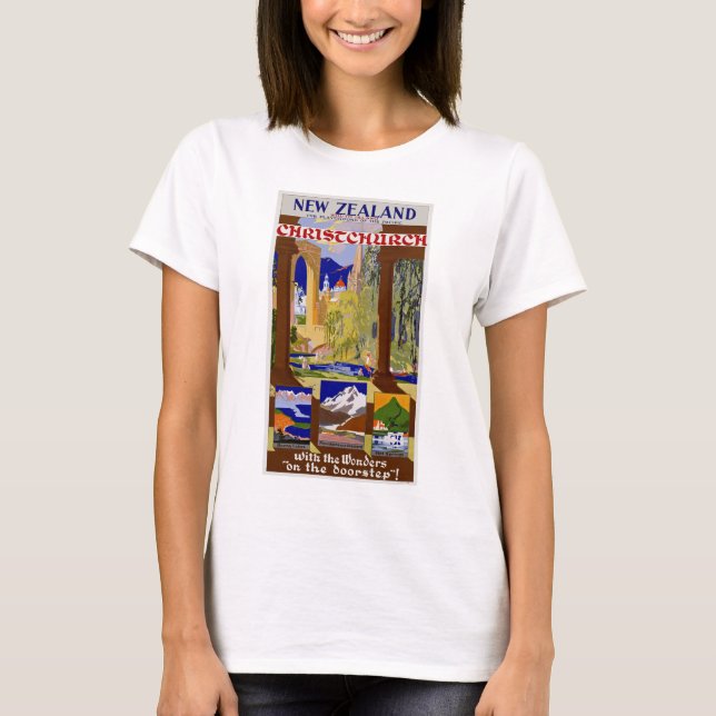 T-shirt Nouvelle-Zélande ~ Christchurch (Devant)