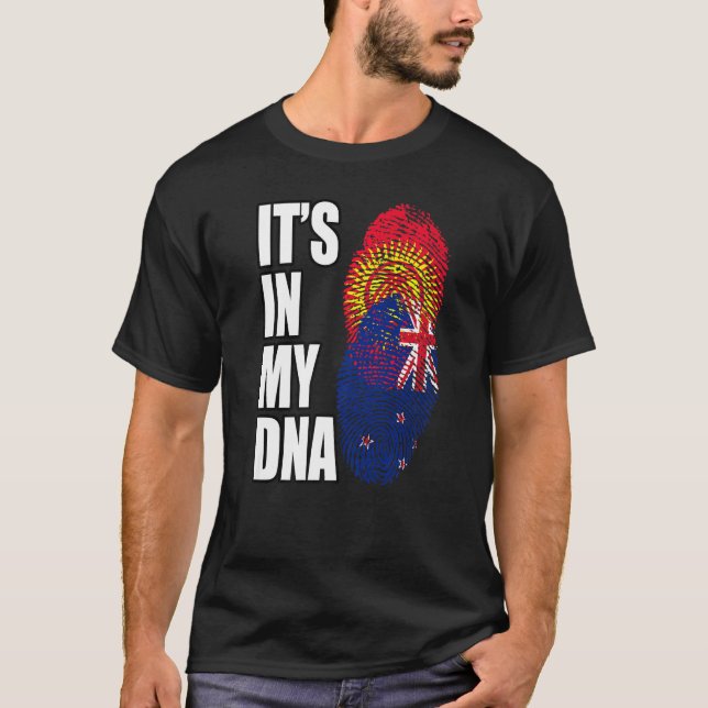 T-shirt Nouvelle-Zélande Et Kirghizistan Mélangent Le Drap (Devant)