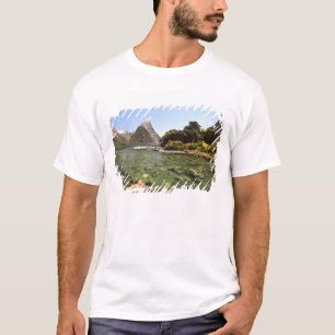 T-shirt Nouvelle-Zélande, Mitre Peak, & fleuve Bowen entra