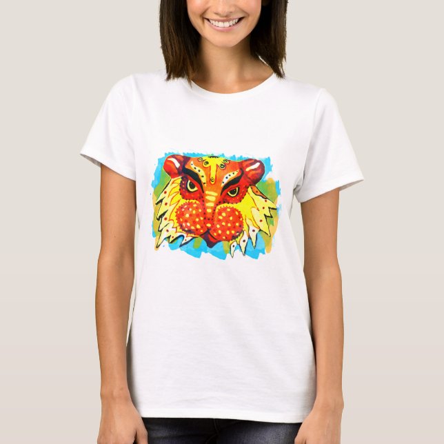 T-shirt Nouvelles années bengali de lion de cadeaux de (Devant)