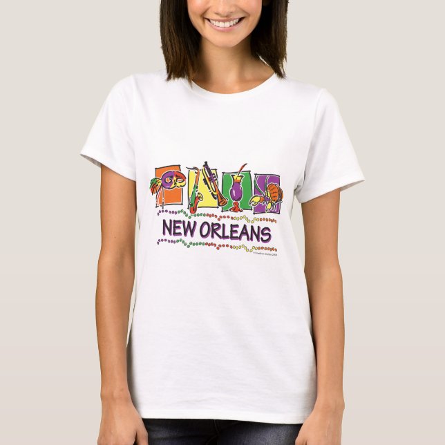 T-shirt NOUVELLES-ORLÉANS-CARRÉS-eps (Devant)