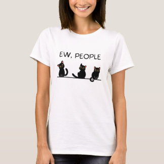 T-shirt nouvelles personnes amoureux des chats noir