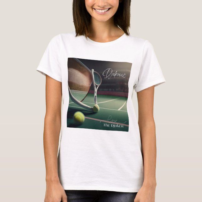 T-shirt Novak Djokovic, fou de tennis (Devant)