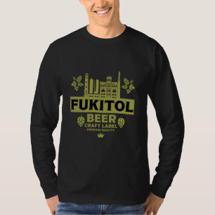 T-shirt Novelty Funny Bière Étiquette