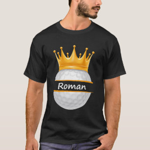 T-shirt Novelty Golf Nom personnalisé Roman Sports Papa