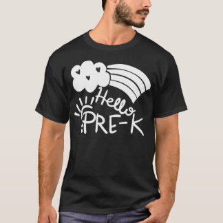 T-shirt Novelty Hello PreK Squad Enseignant Étudiant Retou