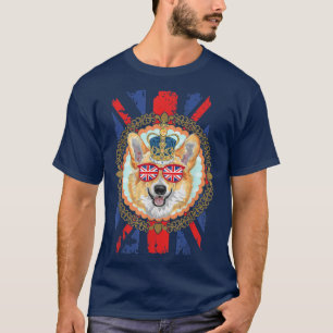 T-shirt Novelty Union Jack Drapeau Avec Corgi Pour Enfants