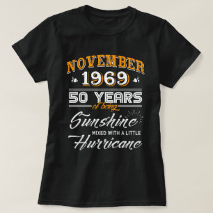 T-shirt Novembre 1969 cinquantième cadeaux d'anniversaire