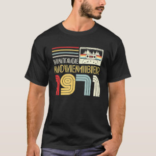 T-shirt Novembre 1971 Bande de cassette Vintage 50e annive