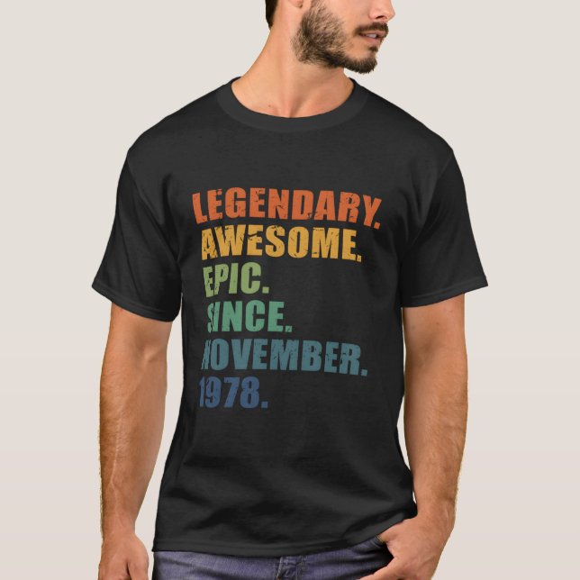 T-shirt Novembre 1978 45 Ans Hommes 45E (Devant)