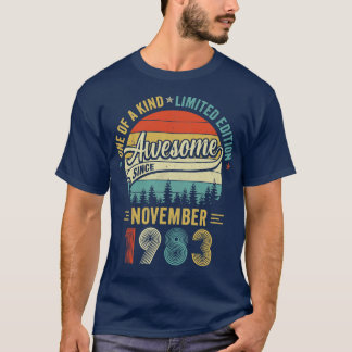 T-shirt Novembre 1983 Vintage 40 Ans Retro 40e Birt