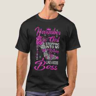 T-shirt Novembre Fille entrant dans mon anniversaire comme