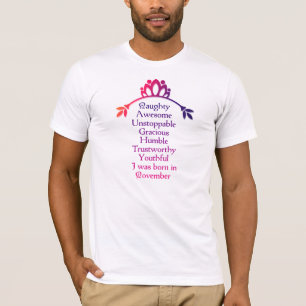 T-shirt Novembre mois anniversaire citations 11