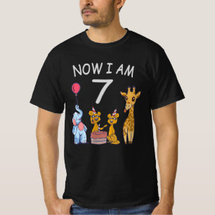T-shirt Now I, 7 ans d'or 7th Birthday