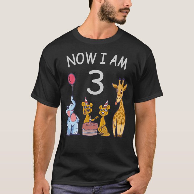 T-shirt Now I le 3e jour du Birthday (Devant)