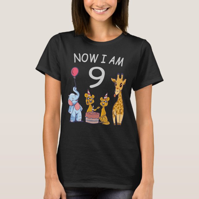 T-shirt Now I le 9e anniversaire du Birthday (Devant)