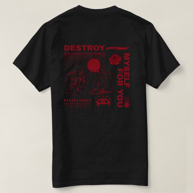 T-SHIRT NØX STUDIOS — ME DÉTRUIRE POUR TOI (Design dos)