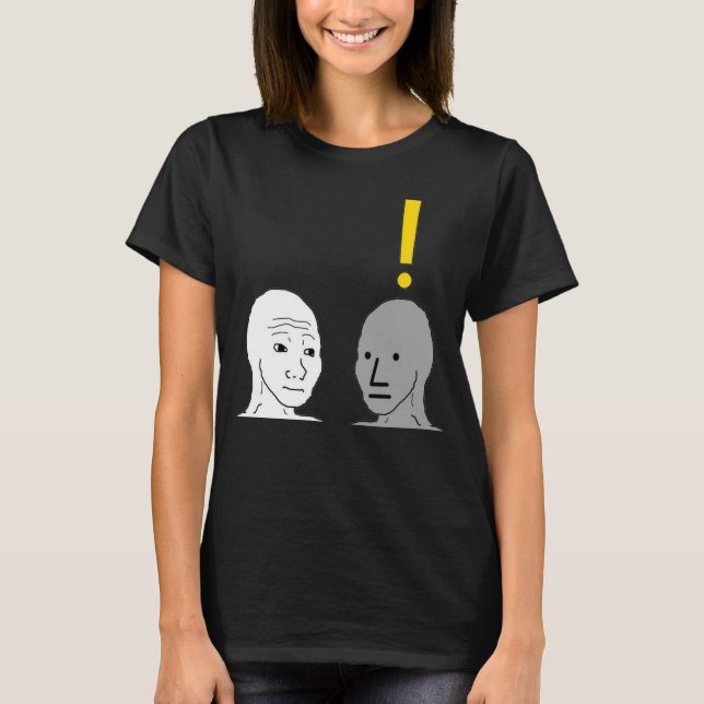 T-shirt NPC Wojak Meme (Devant)