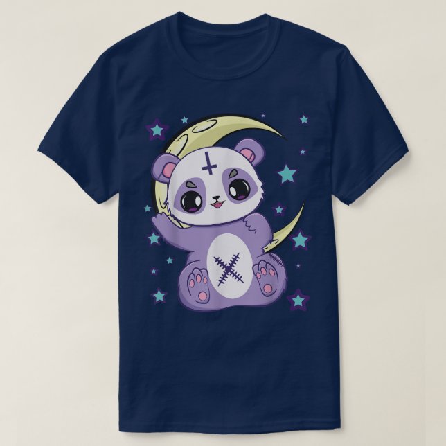 T-shirt Nu Goth Panda Yami Kawaii Bear Cub Cute Déplaisant (Design devant)