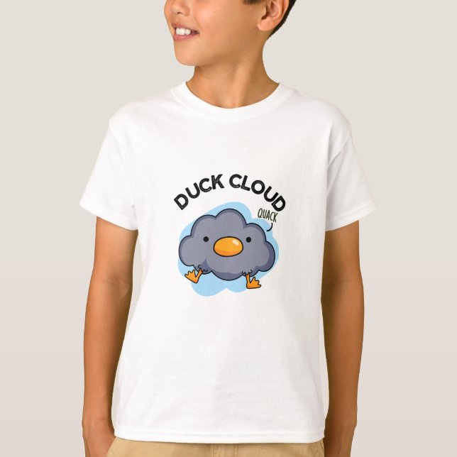 T-shirt Nuage de canard amusant Plume météorologique (Devant)