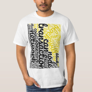 T-shirt Nuage de citations - Cursive